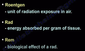 units of radiation